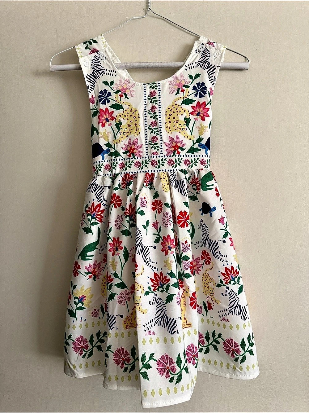 Mini Taylor Girls Botanical Jungle Dress Size 6-7Y Like New